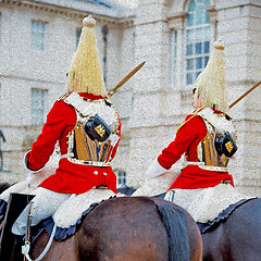 Image showing in london england horse and cavalry for    the queen