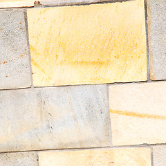 Image showing  cracked  step   brick in  italy old wall and texture material t