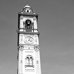 Image showing monument  clock tower in italy europe old  stone and bell