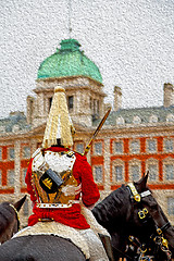 Image showing in london england horse and cavalry for    the queen