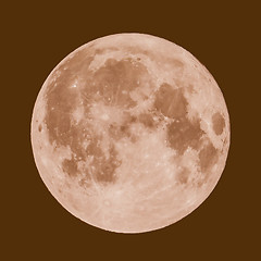 Image showing Retro looking Full moon