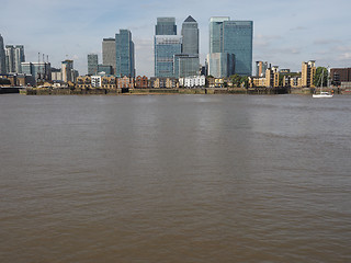 Image showing Canary Wharf in London