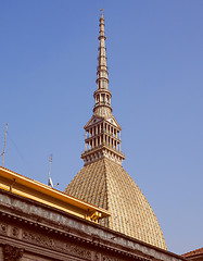 Image showing Retro look Mole Antonelliana Turin