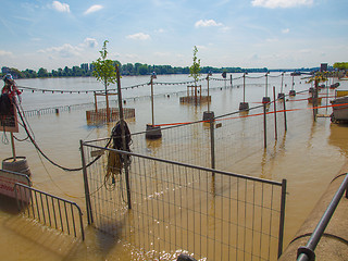 Image showing River Rhine Flood in Mainz