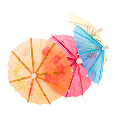 Image showing Paper umbrellas for cocktails