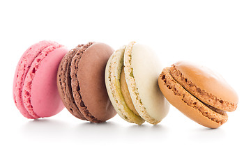 Image showing Colorful French Macarons