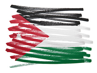 Image showing Flag illustration - Jordan