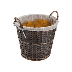 Image showing Dark rattan basket 