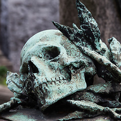 Image showing Old Cemetery statue