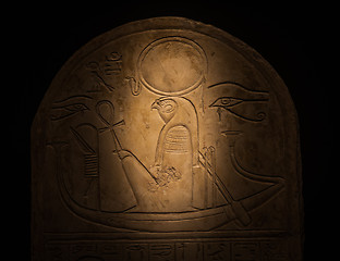 Image showing Ra on limestone