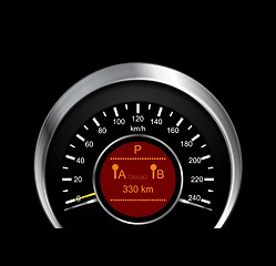 Image showing Abstract vector illustration of metal speedometer