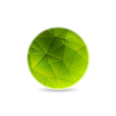 Image showing Green polygonal round sphere design