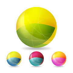 Image showing Colorful geometric vector balls