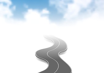 Image showing Road to sky abstract background