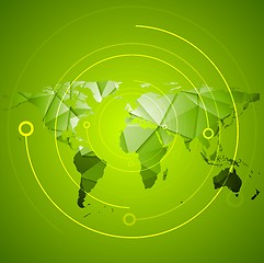 Image showing Abstract bright green technology background