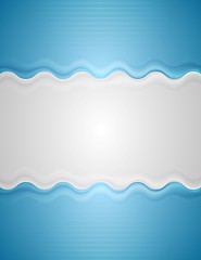Image showing Blue grey abstract wavy background