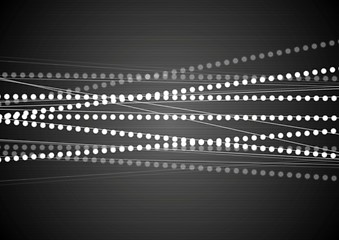 Image showing Black and white abstract tech background