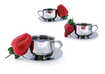 Image showing Coffee and Strawberries