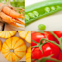 Image showing hearthy vegetables collage composition 