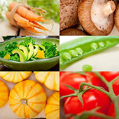 Image showing hearthy vegetables collage composition 