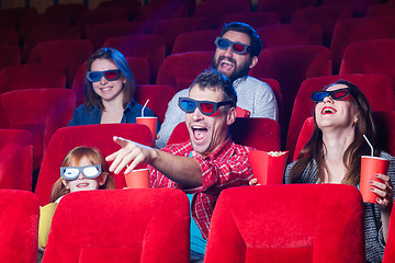 Image showing The people\'s emotions in the cinema