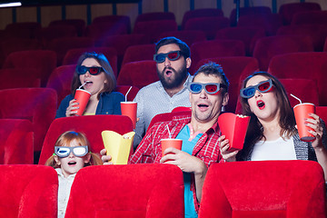 Image showing The people\'s emotions in the cinema