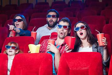 Image showing The people\'s emotions in the cinema