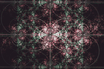 Image showing Fractal image : beautiful pattern on a dark background.