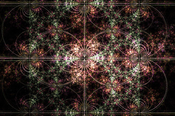 Image showing Fractal image : beautiful pattern on a dark background.