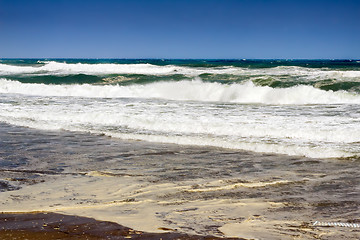 Image showing Landscape with sea in a storm.