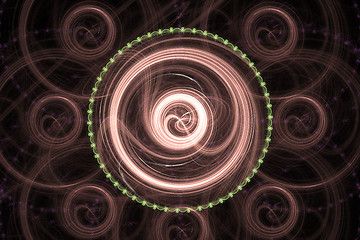 Image showing Fractal image : beautiful pattern on a dark background.