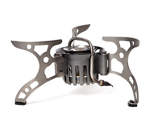 Image showing Camping gas stove on white background