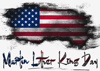 Image showing Flag of United States, USA Martin Luther King Day