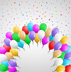 Image showing card with many balloons