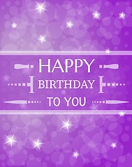 Image showing birthday card with shinning stars