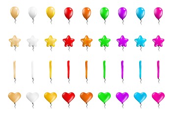 Image showing set of different balloons