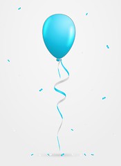 Image showing balloon and confetti