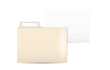 Image showing file folder with white paper