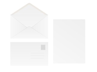 Image showing white blank envelope and paper