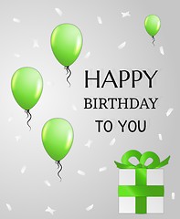 Image showing birthday card with balloons