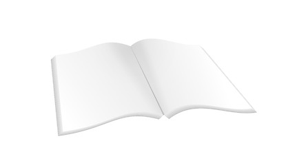 Image showing open book with blank pages