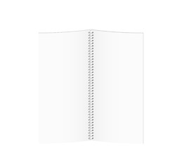 Image showing white blank spiral paper book