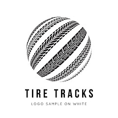 Image showing Tire track background