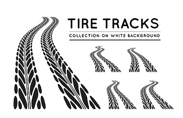 Image showing Tire track background