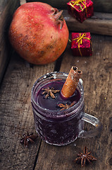 Image showing A glass of mulled wine