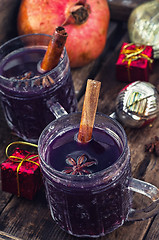 Image showing A glass of mulled wine