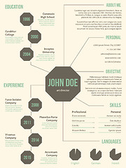 Image showing New resume cv template for employment