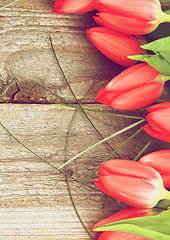 Image showing Red Spring Tulips