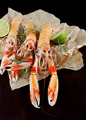 Image showing Delicious Raw Langoustines 