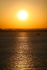 Image showing New Jersey waterfront at sunset